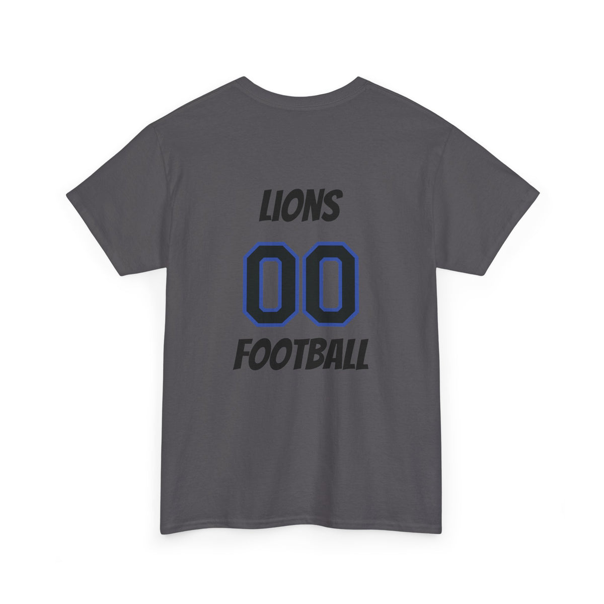 Detroit Lion Rider T-Shirt | Football Team Graphic Tee, Blue Mascot