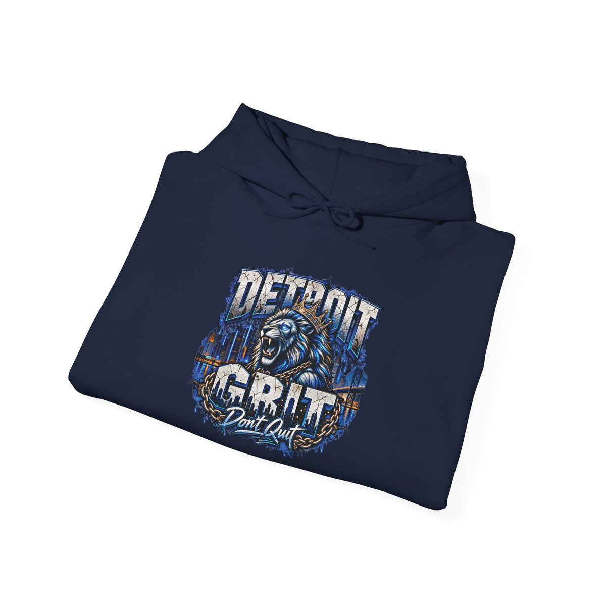 Detroit Grit graphic Hoodie | Motor City skyline, industrial vintage design