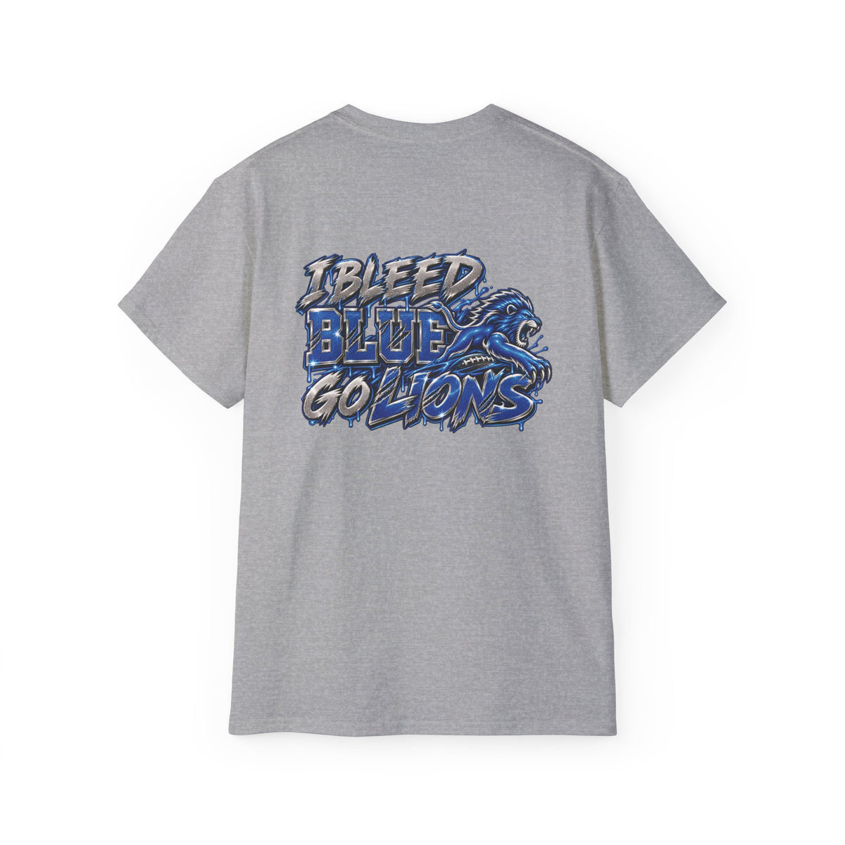Detroit Lion graphic tee | I Bleed Blue go Lion shirt