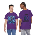Detroit Lion Rider T-Shirt | Football Team Graphic Tee, Blue Mascot