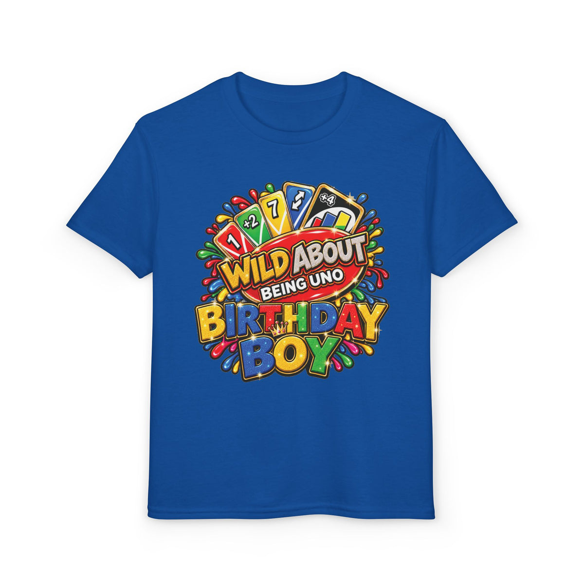 Wild About Being UNO Birthday Boy T-Shirt | Personalized Backprint