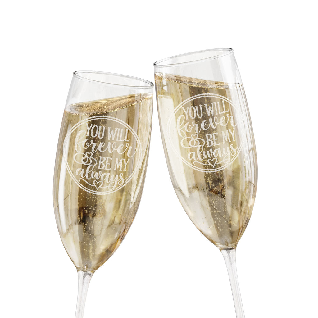 Engraved Champagne Flute, 8oz | Personalized Engraving Option