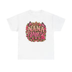Nana Vibes T-Shirt | Floral Pink Heart Graphic Tee