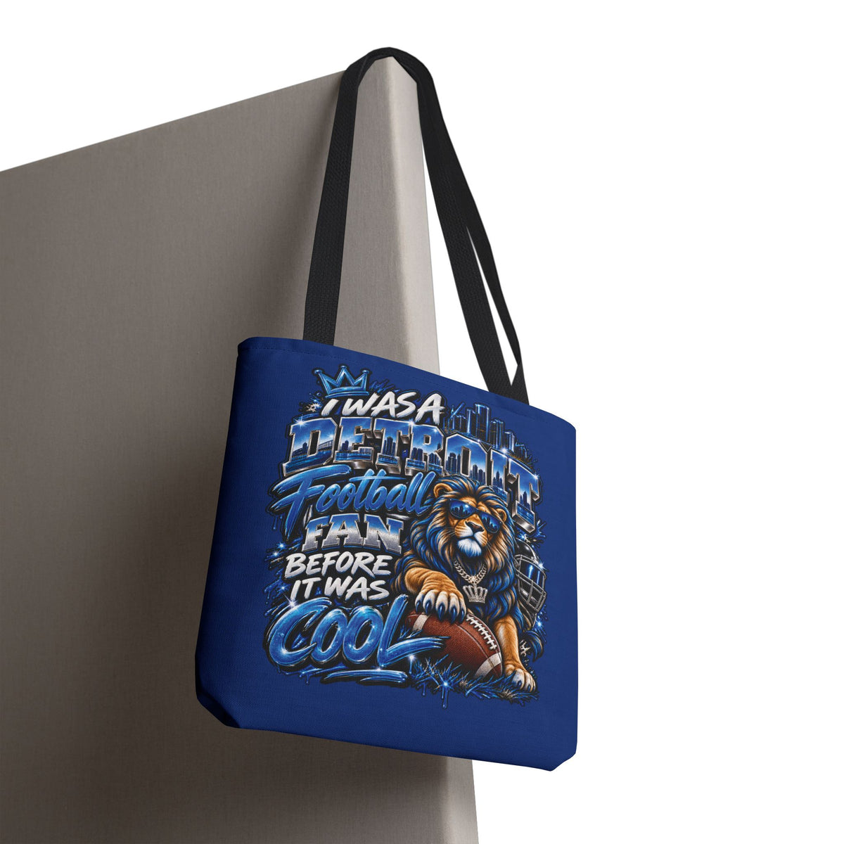 Detroit Football Fan Lion Tote Bag | Vintage City Pride