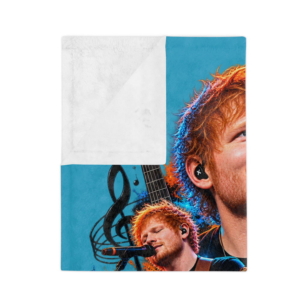 Ed Sheeran collage Velveteen Blanket | Musician portrait, guitar artwork