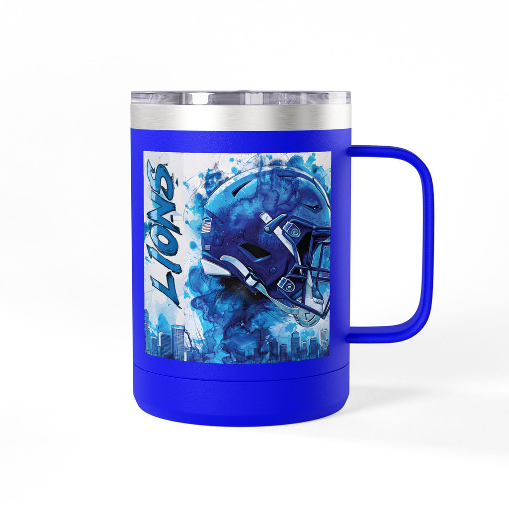Blue Football Helmet Lions mug | 15oz Tumbler