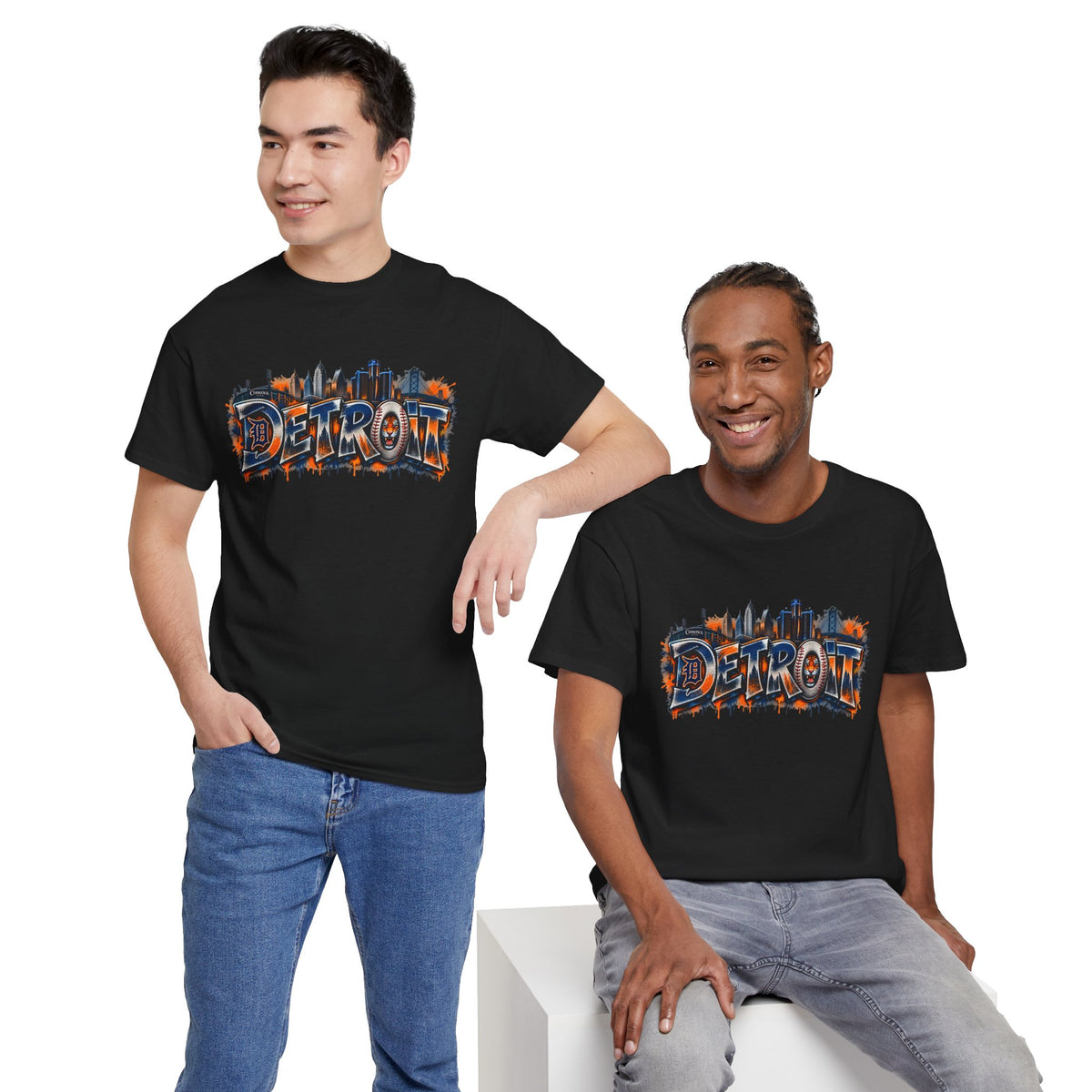 Detroit skyline graffiti T-Shirt | city skyline tee, urban street art