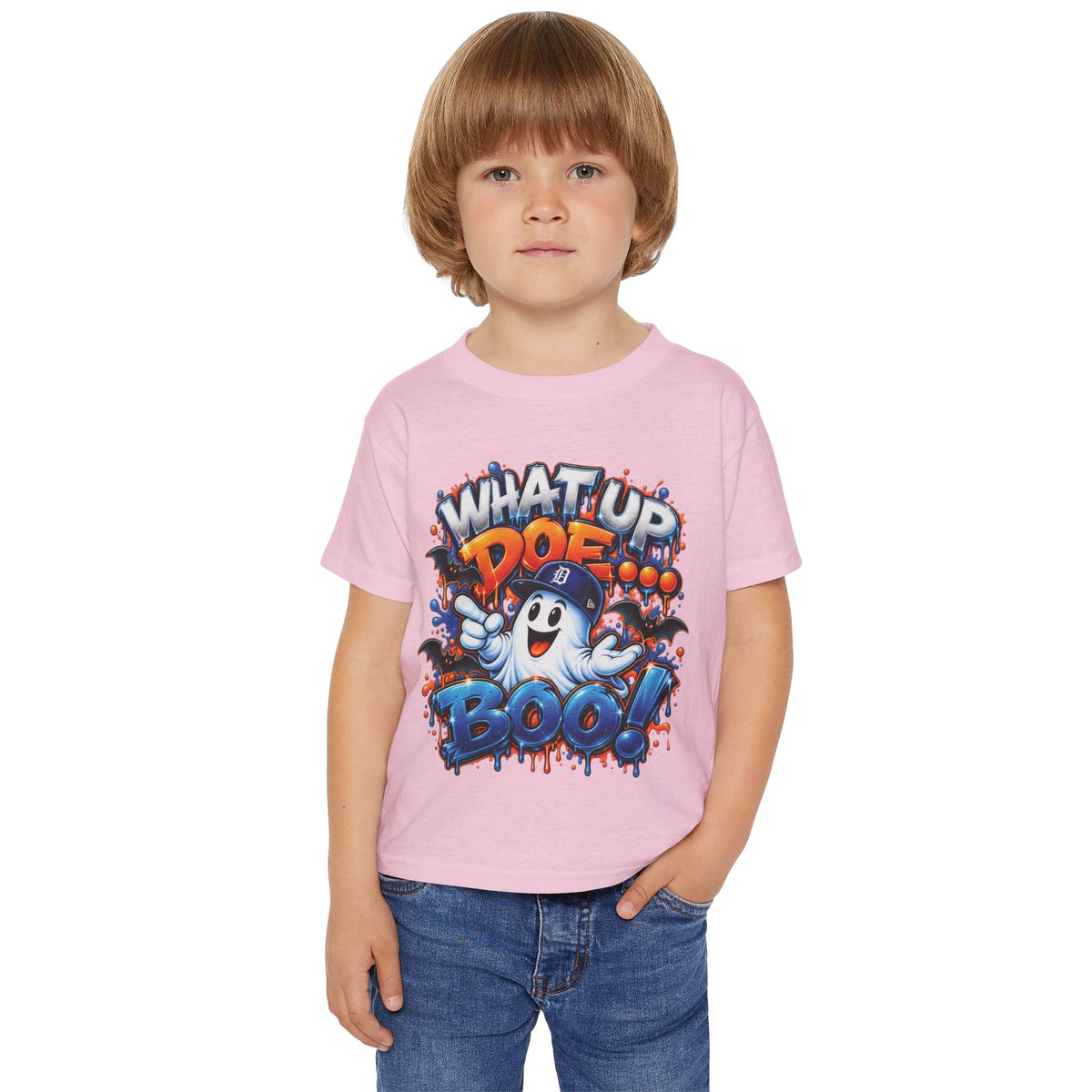 What Up Doe Boo Ghost Toddler T-shirt | Halloween Cute Ghost Tee