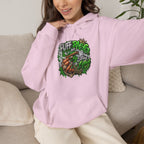 Puff Pass Stay Lifted Hoodie | Cannabis Leaf, Smoky Hand Illustration