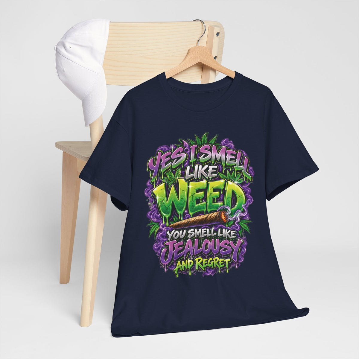 You Smell Like Weed T-Shirt | Cannabis Graphic Tee, Funny Stoner Slogan