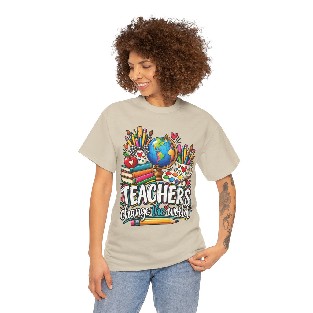 Teachers Change the World T-Shirt | Teacher Appreciation, School Staff Tee