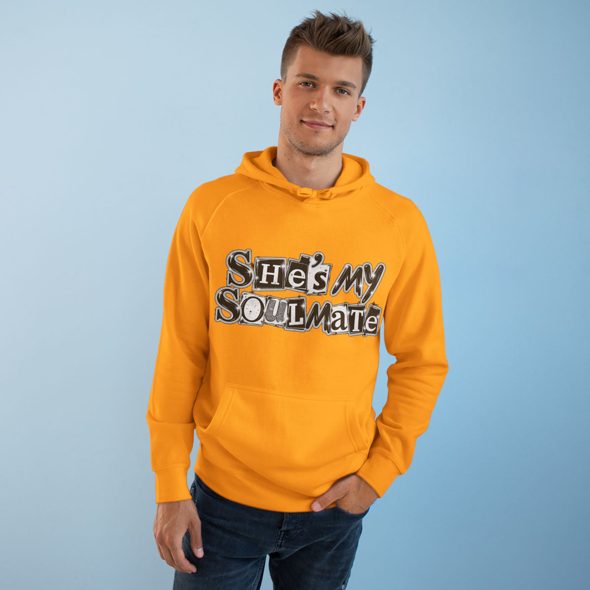 She's My Soulmate  Couples Romantic  Quote Hoodie