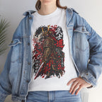 Samurai Warrior Illustration T-Shirt | Japanese Armor, Katana, Kanji
