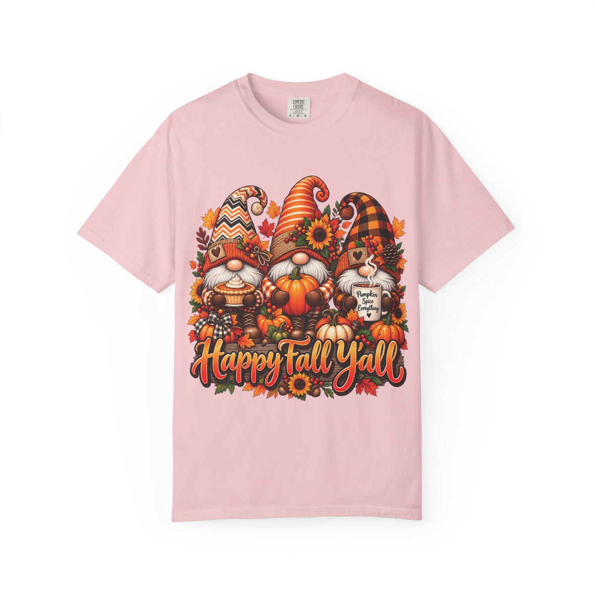 Happy Fall Y'all Gnomes T-Shirt | Autumn Pumpkin Sunflower Tee