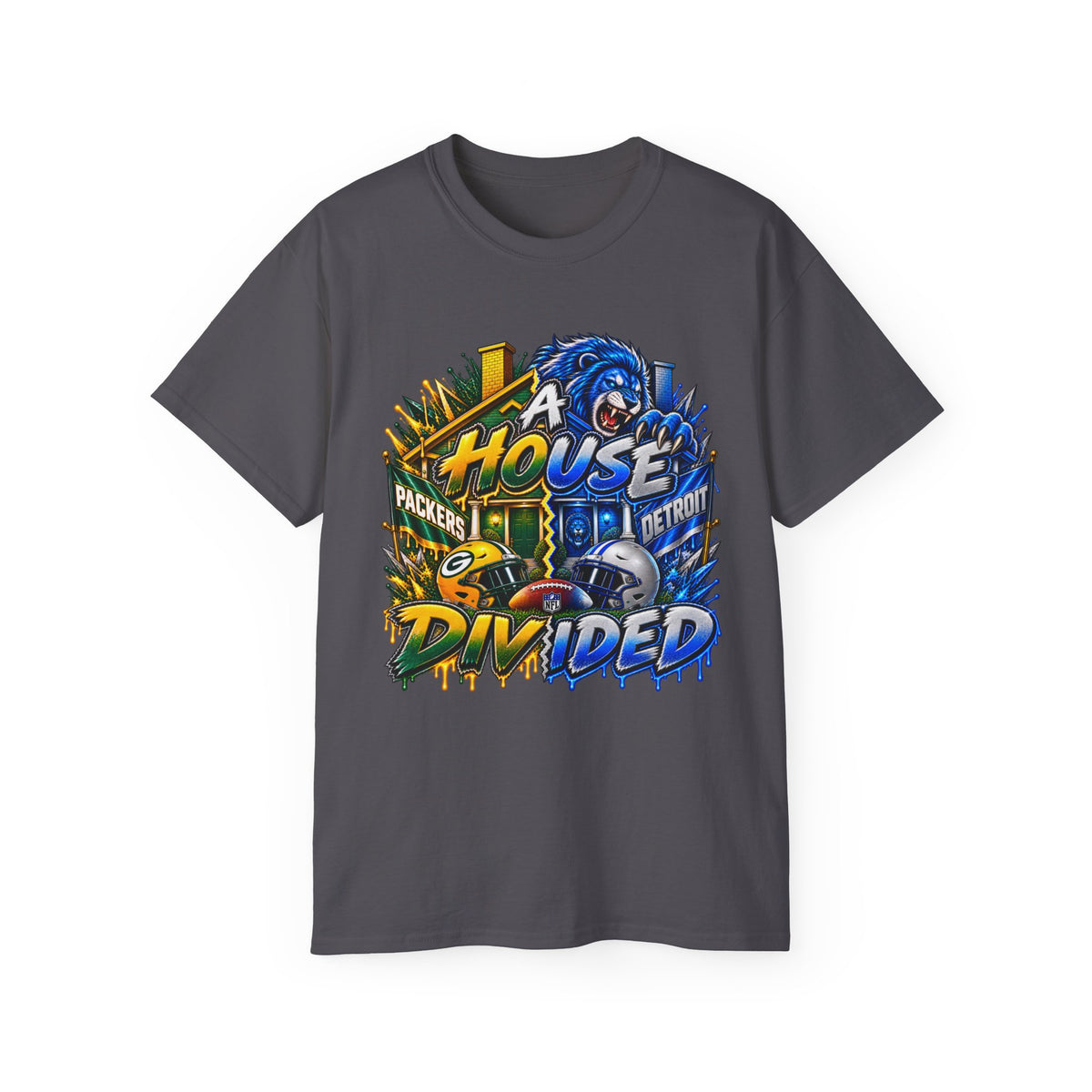 A House Divided Detroit vs Green Bay T-Shirt | Football Rivalry Tee