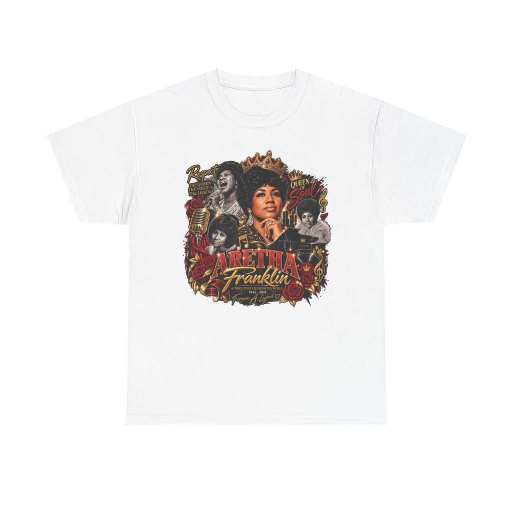Soul Singer Aretha Franklin Collage T-Shirt | Detroit Back Print