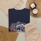 Detroit Batter Up T-Shirt | Baseball City Skyline Tee