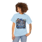 Detroit Legends collage T-Shirt | Motor City skyline, classic cars, musicians