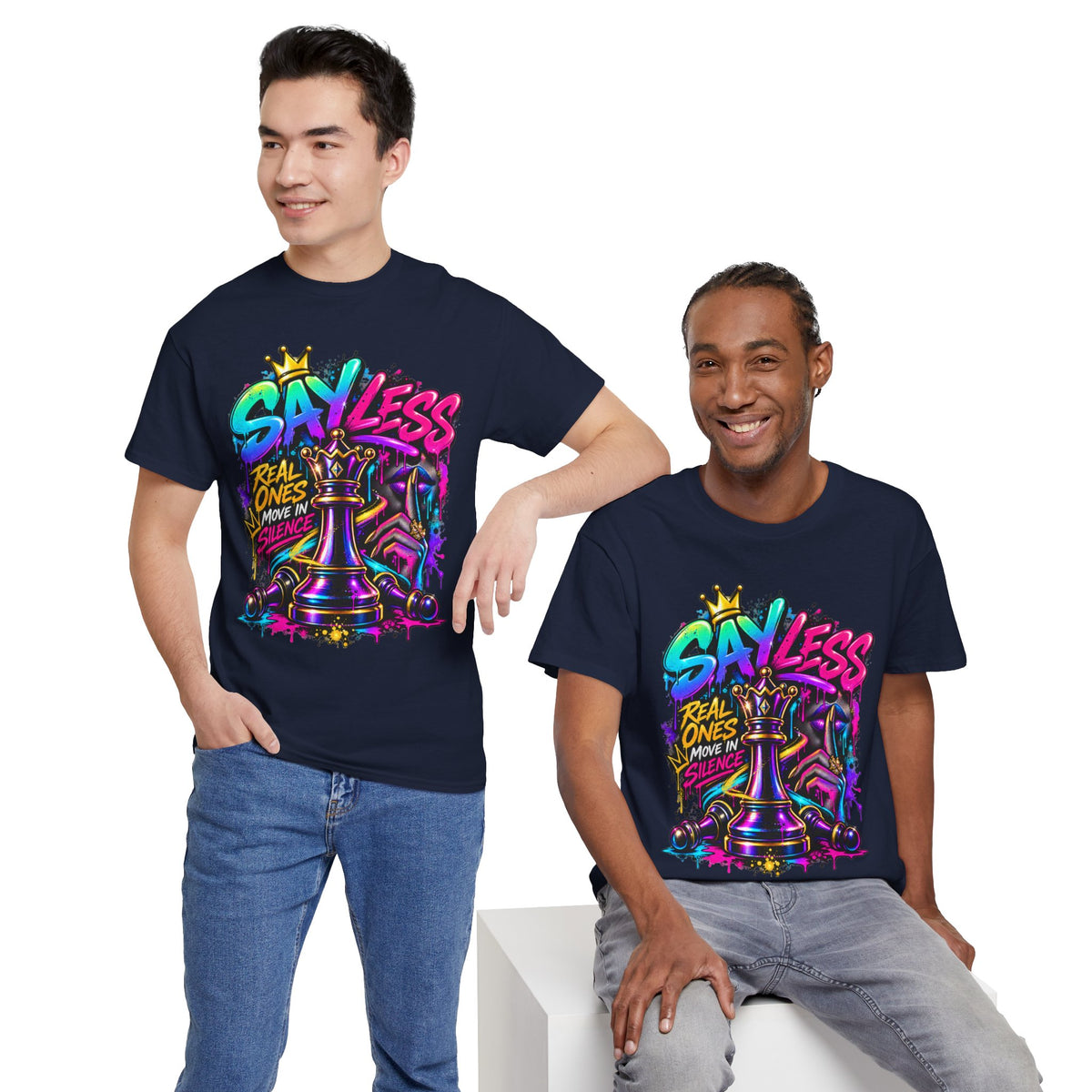 Say Less Chess King Tee | Graffiti Chess Piece Streetwear