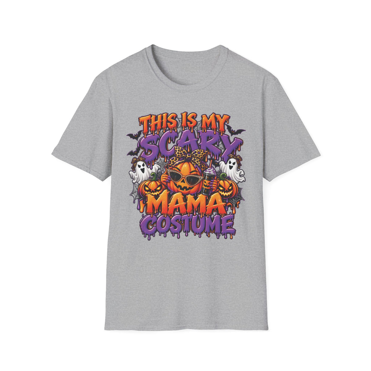 This Is My Scary Mama Costume T-Shirt | Halloween Pumpkin Ghosts Bats