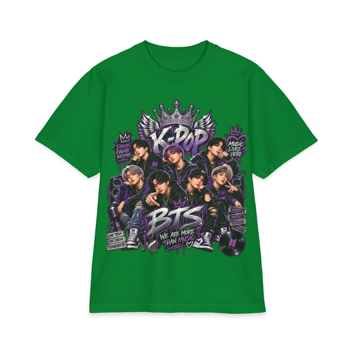 BTS K-Pop Band Graphic Tee | KPOP Members Portrait T-Shirt