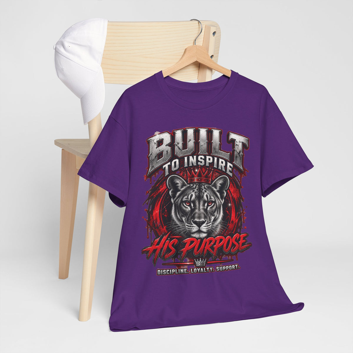 Built to Inspire His Purpose Couples Tiger Graphic T-Shirt