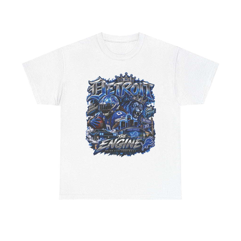 Detroit The Engine T-Shirt | Motor City Blue Graphic Tee