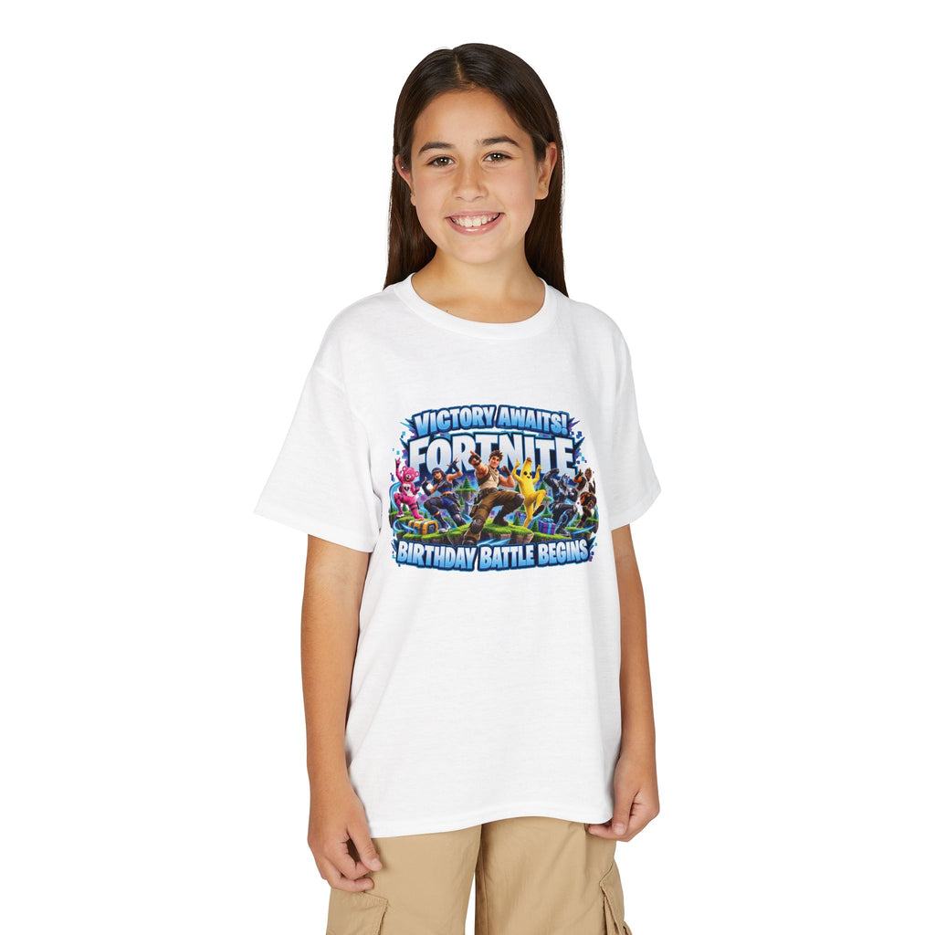Fortnite Victory Awaits Birthday Battle Begins Youth T-Shirt