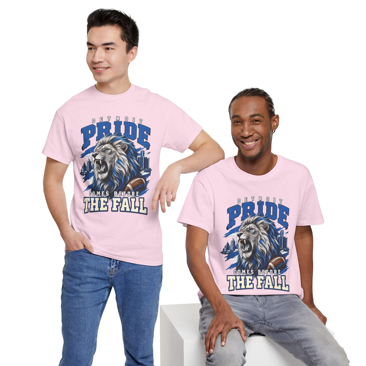 Detroit Pride Comes Before the Fall Lion Graphic T-Shirt