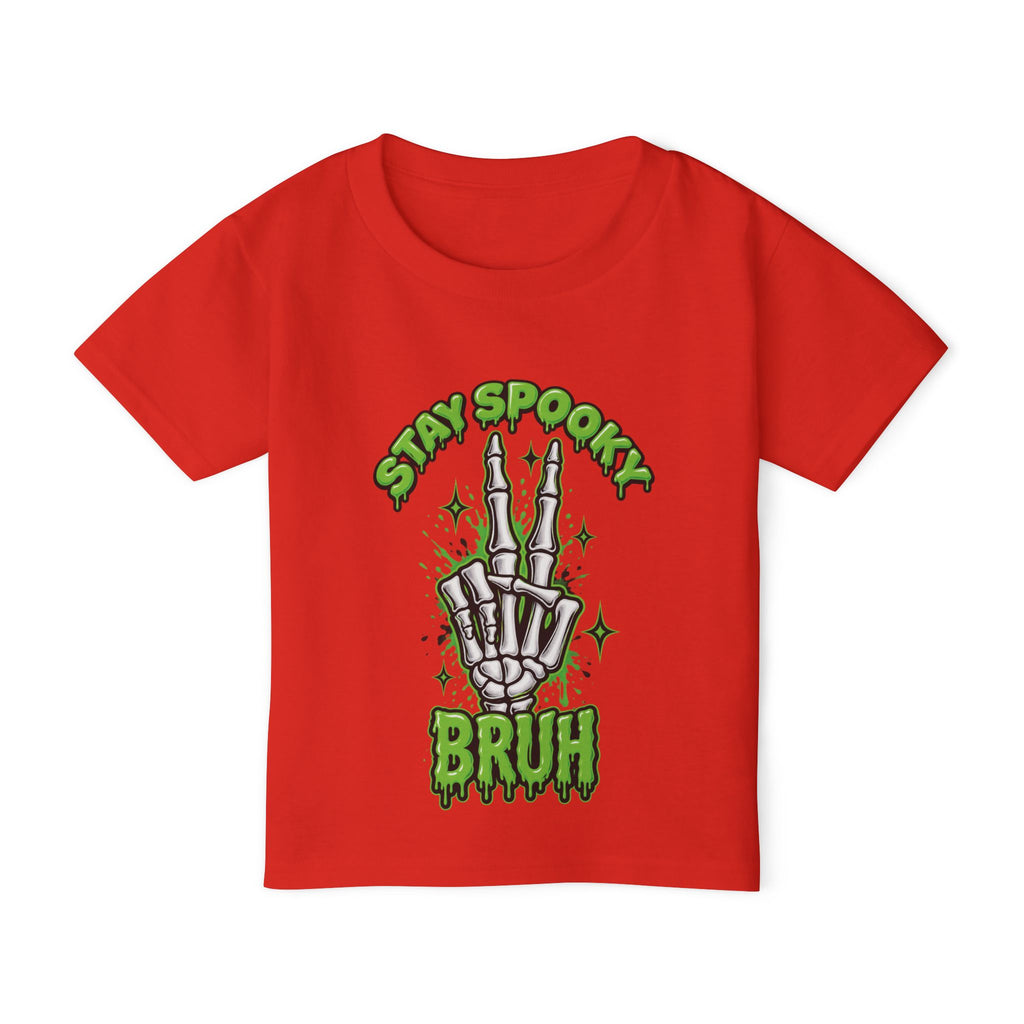 Stay Spooky Bruh toddler t-shirt | Skeleton hand graphic, Halloween kids top