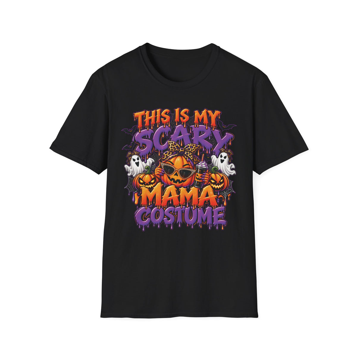 This Is My Scary Mama Costume T-Shirt | Halloween Pumpkin Ghosts Bats