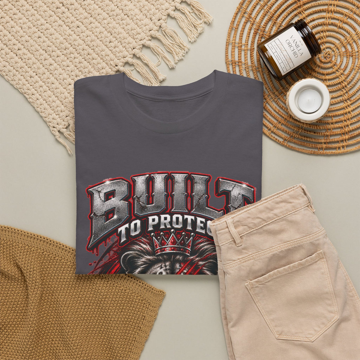 Built to Protect Her Peace Couples Graphic T-Shirt