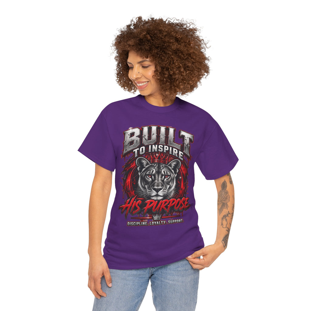 Built to Inspire His Purpose Couples Tiger Graphic T-Shirt