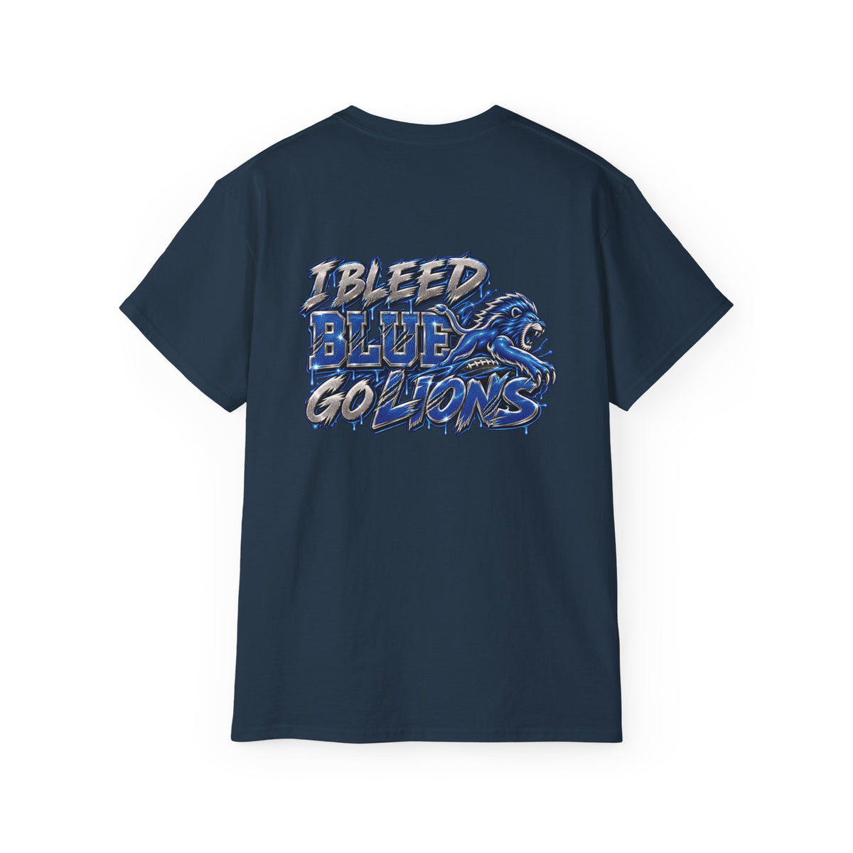 Detroit Lion graphic tee | I Bleed Blue go Lion shirt