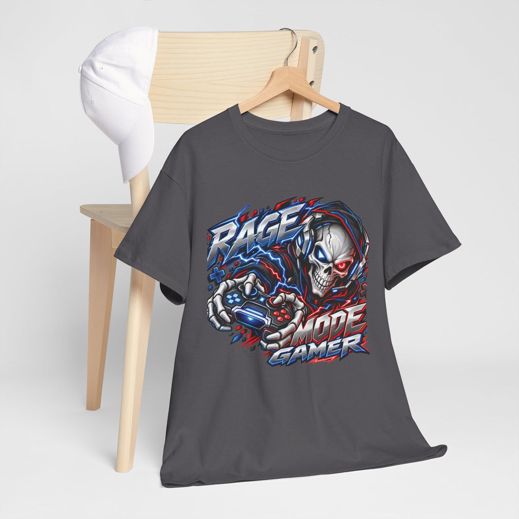 Rage Mode Gamer Skull Graphic T-Shirt