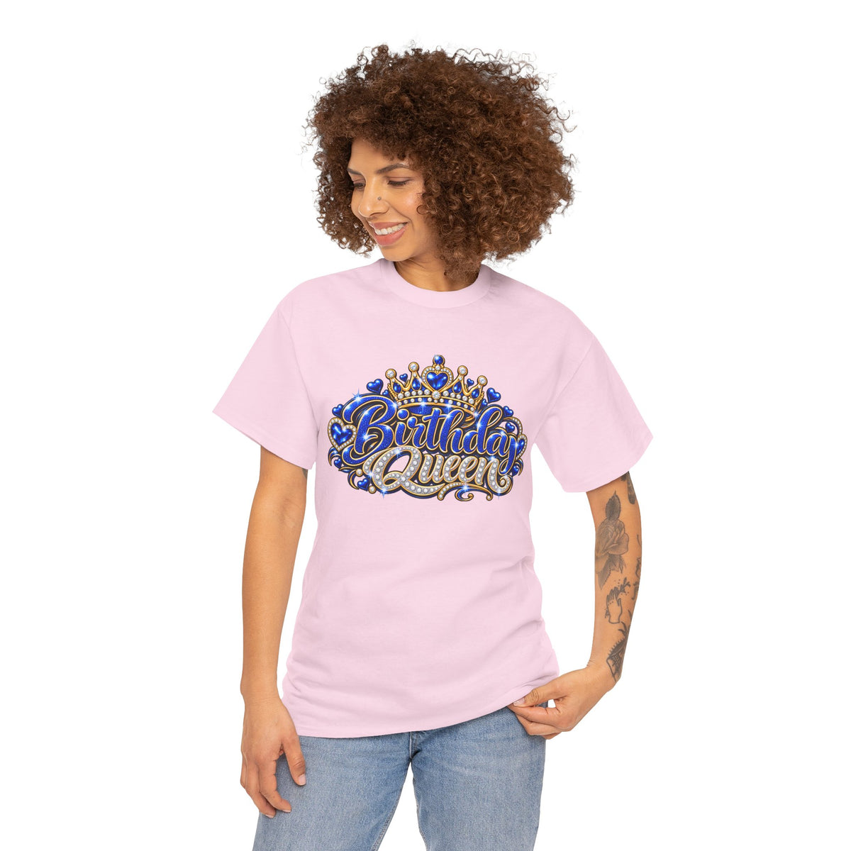 Birthday Blue Queen Crown Graphic Tee