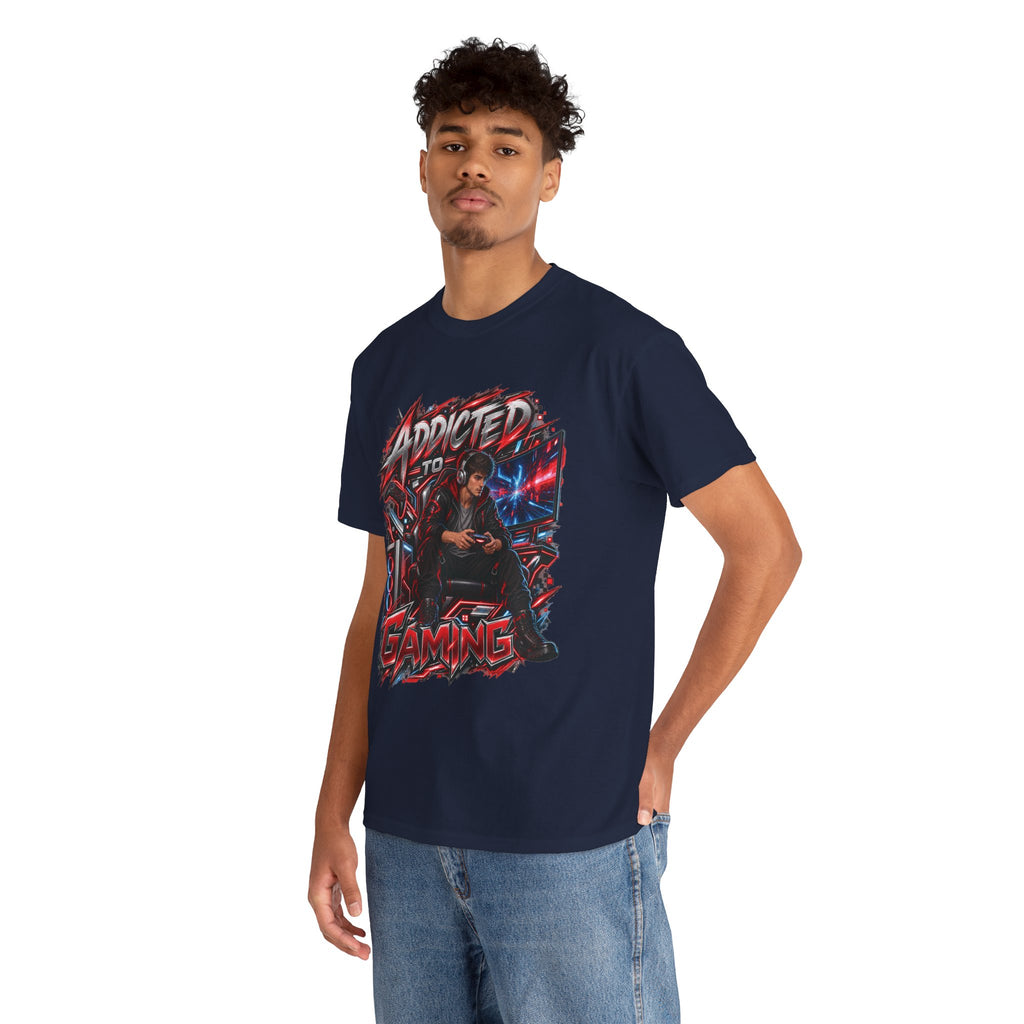 Addicted to Gaming Graphic T-Shirt