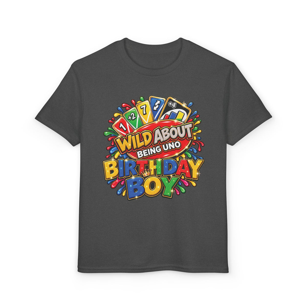 Wild About Being UNO Birthday Boy T-Shirt | Personalized Backprint