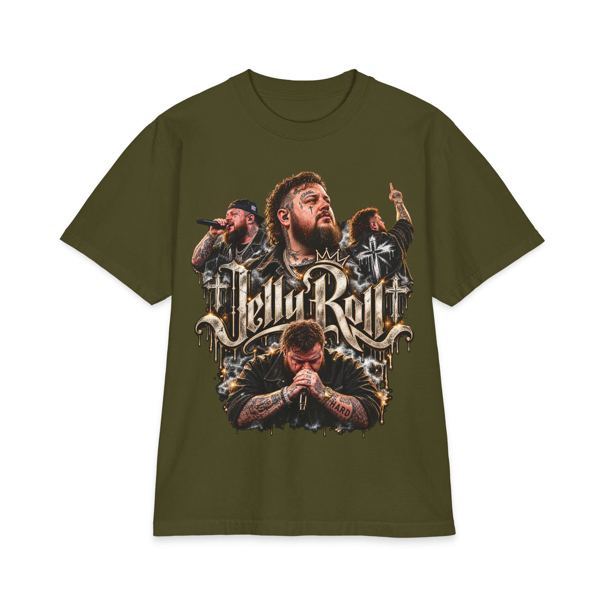 Roll Jelly band portrait T-Shirt | rock country tour tee