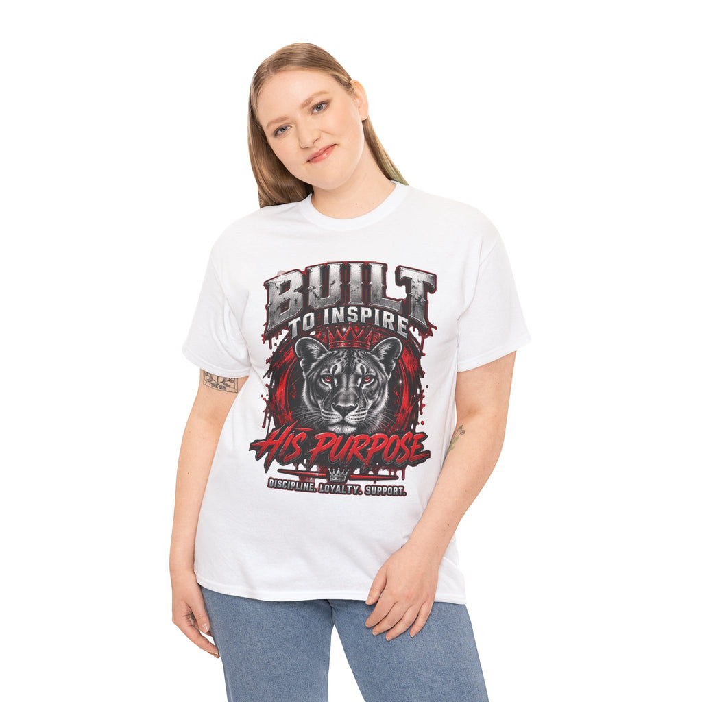 Built to Inspire His Purpose Couples Tiger Graphic T-Shirt