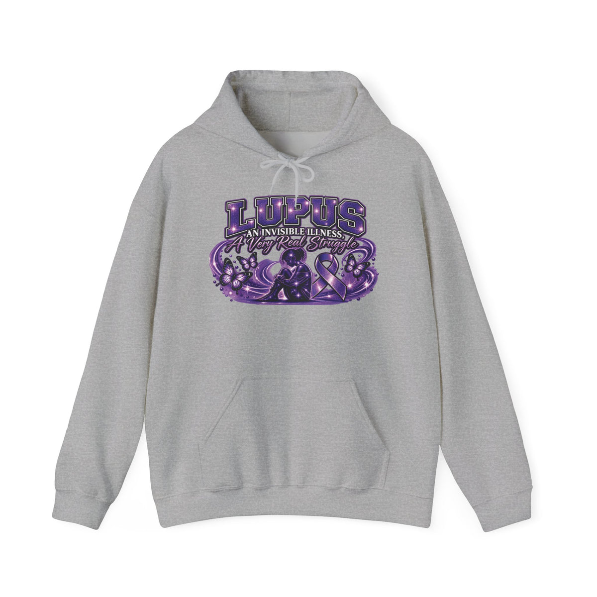 Lupus Awareness Purple Ribbon Hoodie | Support Autoimmune Awareness