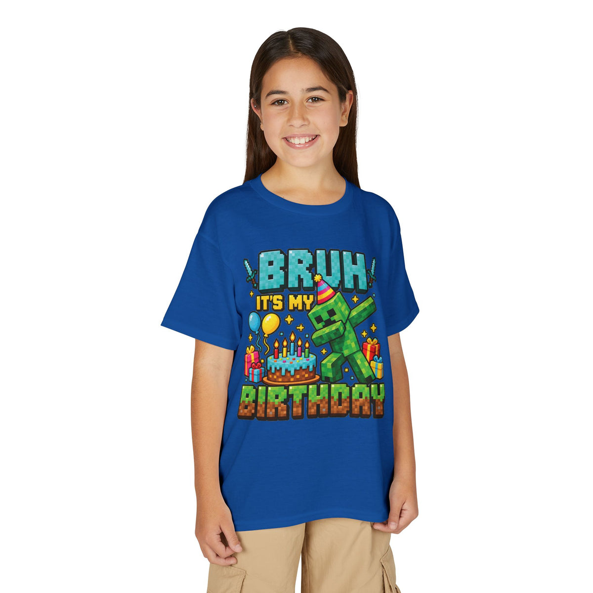 Bruh It’s My Birthday Minecraft Youth T-Shirt