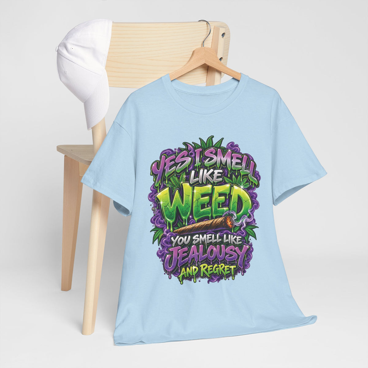 You Smell Like Weed T-Shirt | Cannabis Graphic Tee, Funny Stoner Slogan