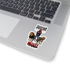Detroit Muscle sticker | lion and tiger streetwear design, kiss-cut