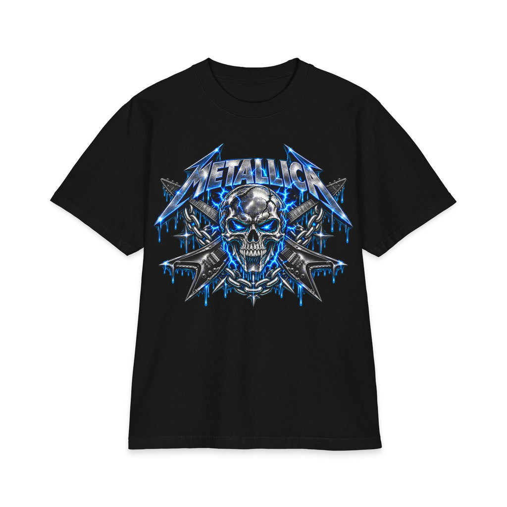 Metallica Skull Lightning T-Shirt | Band Logo Graphic Tee