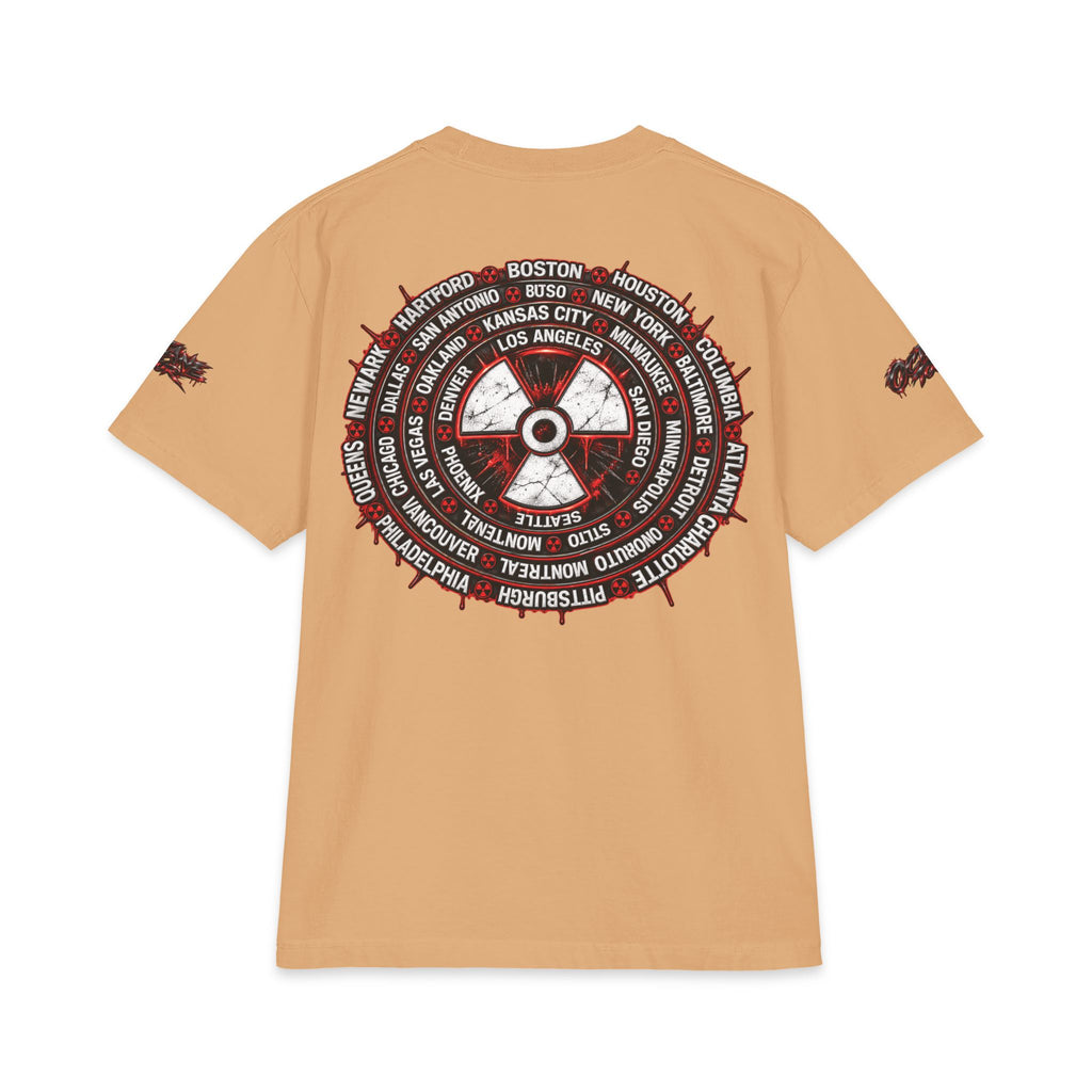 Don Toliver Alien Skull with Spiked Biohazard Wheel T-Shirt | Grunge Horror Tee