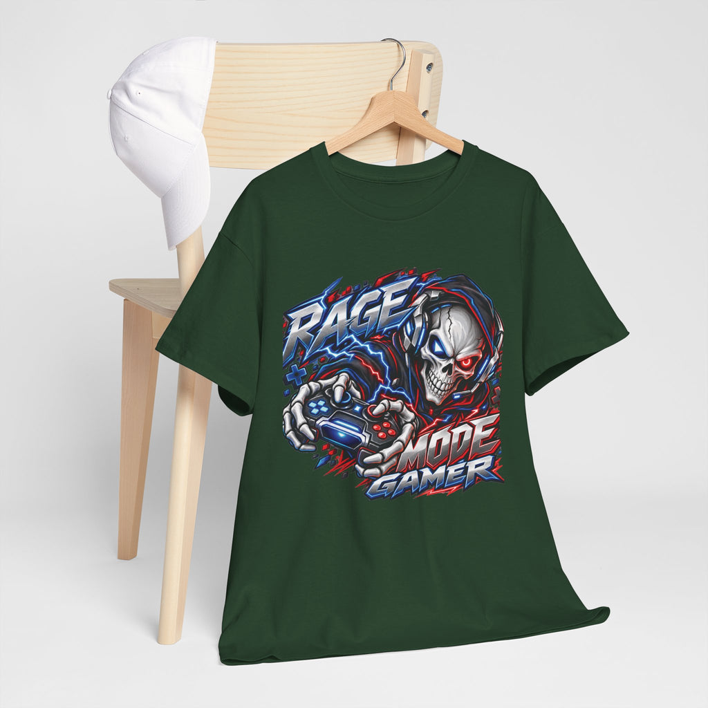 Rage Mode Gamer Skull Graphic T-Shirt
