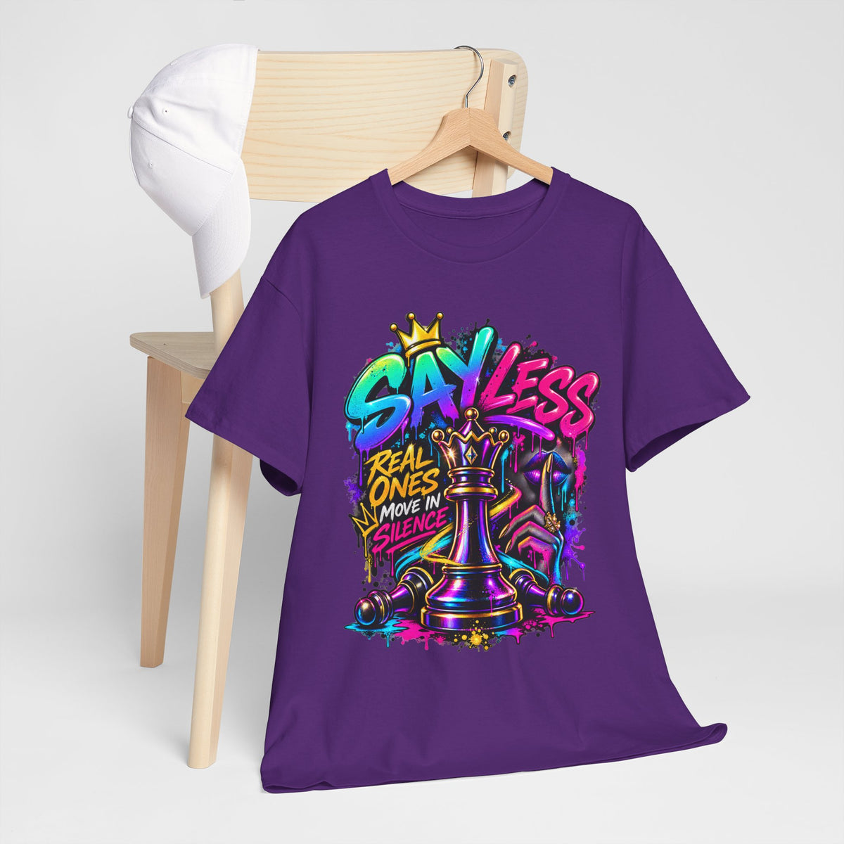 Say Less Chess King Tee | Graffiti Chess Piece Streetwear