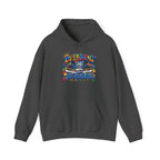 Different Is Beautiful hoodie | colorful graffiti text, stars & flowers