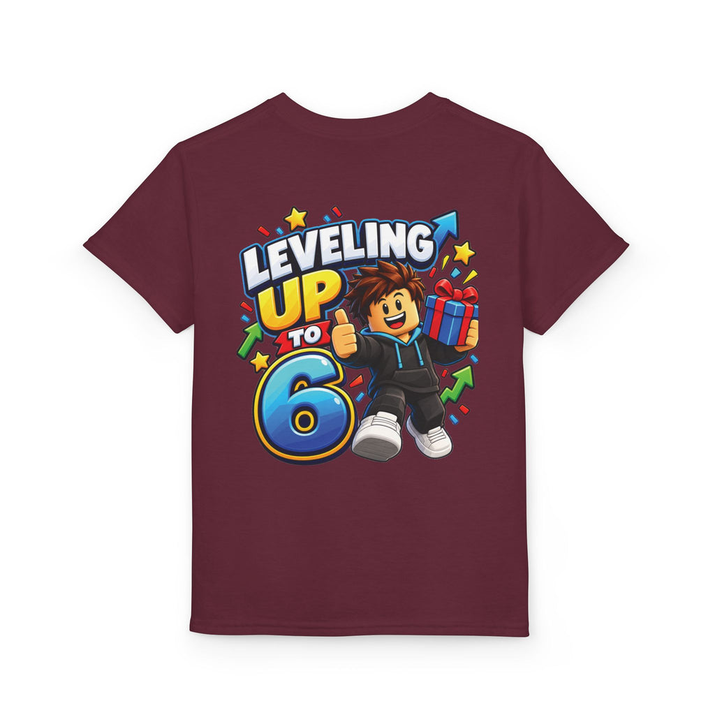 Roblox Birthday Leveling Up to 6 Youth T-Shirt